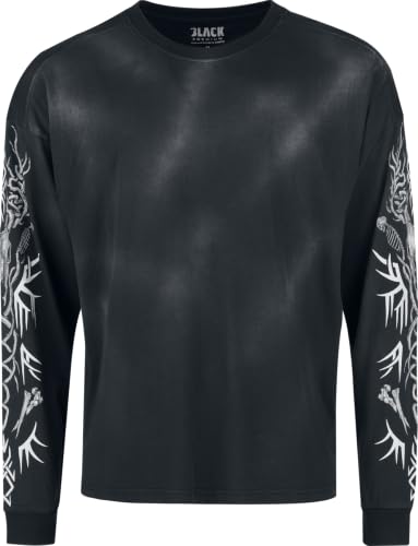black-premium-by-emp-spray-dye-langarmshirt-herren-schwarz-print-l image 7