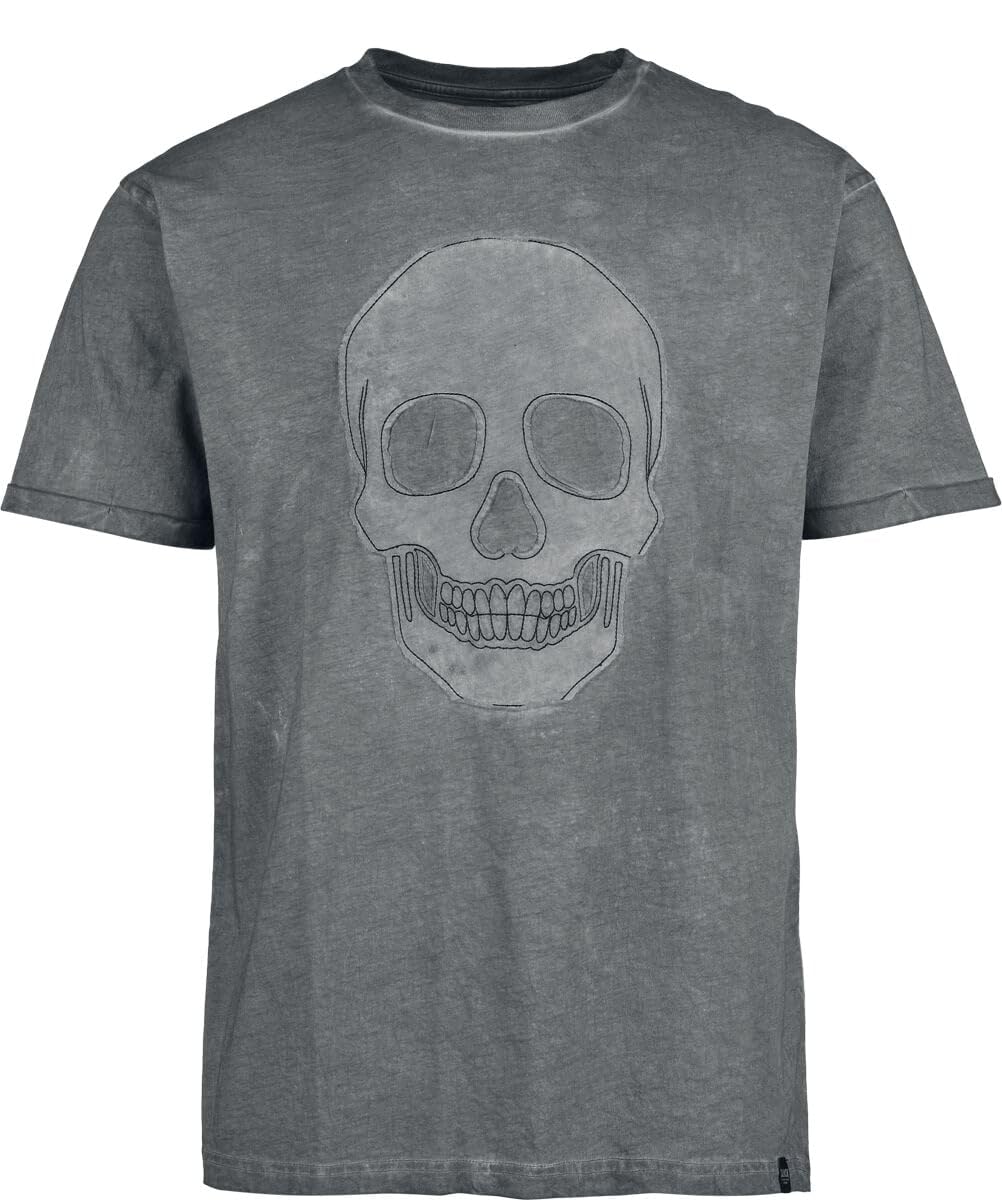 black-premium-beaks-claws-skulls-t-shirt-grau-skull-patch-l image 1
