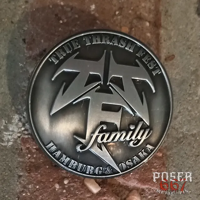 ttf-true-thrash-fest-3d-pin-anstecker-4-5-cm-antik-silber image 1