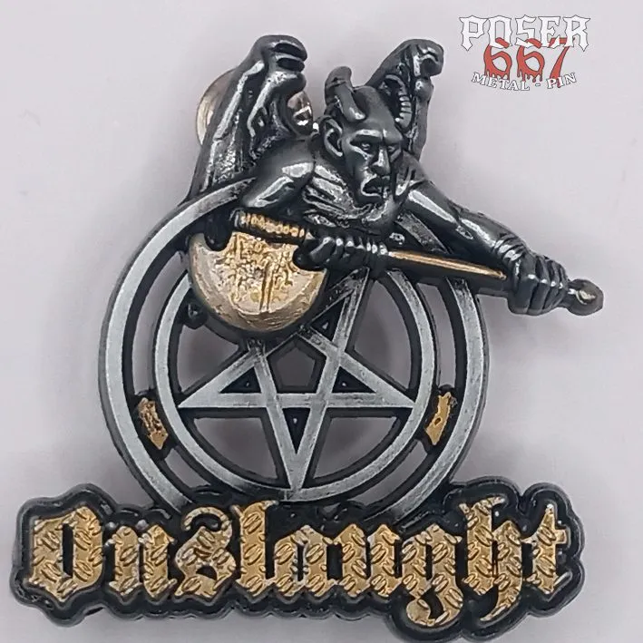 onslaught-the-force-from-hell-3d-pin-anstecker-metall-5-cm image 1