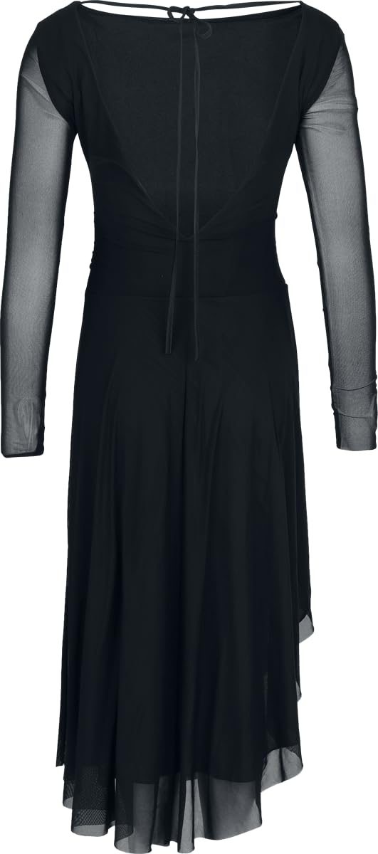 black-premium-essential-draped-dress-kleid-schwarz-m-mittellang image 3
