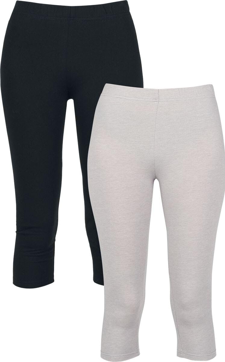 red-by-emp-hosen-damen-leggings-doppelpack-schwarz-grau-m image 1