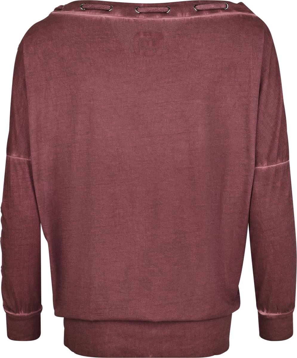 red-by-emp-langarmshirt-bordeaux-meliert-schn-rung-l image 4