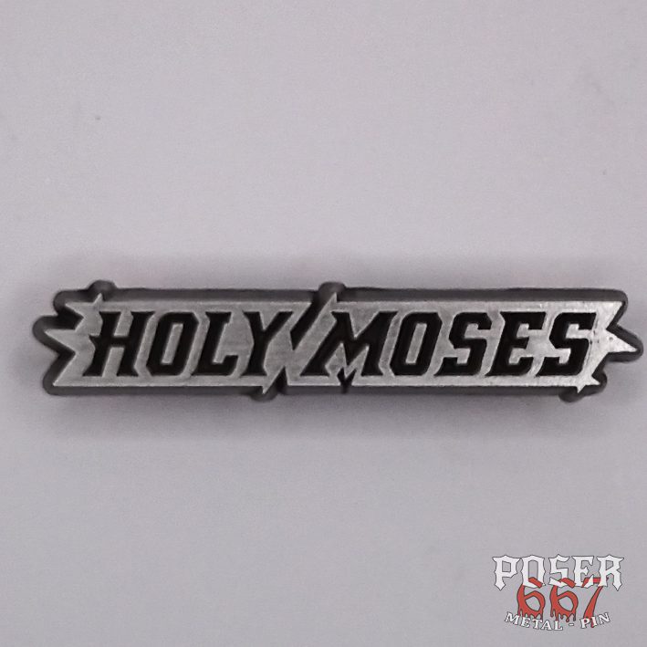 holy-moses-logo-pin-anstecker-6-cm-antik-silber-bronze image 1