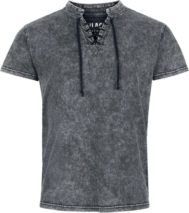 black-premium-by-emp-t-shirt-schn-rung-sen-schwarz-gr-l image 1