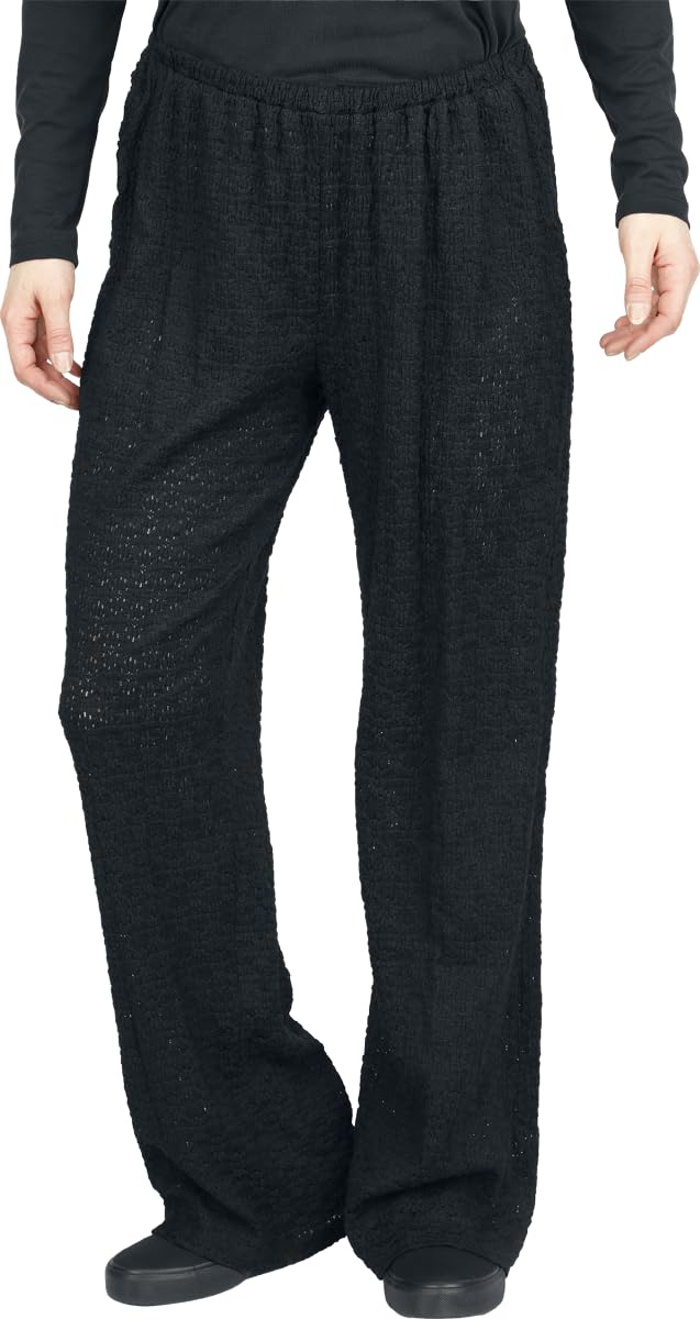red-by-emp-lace-wide-pants-stoffhose-schwarz-damen-gr-m image 2