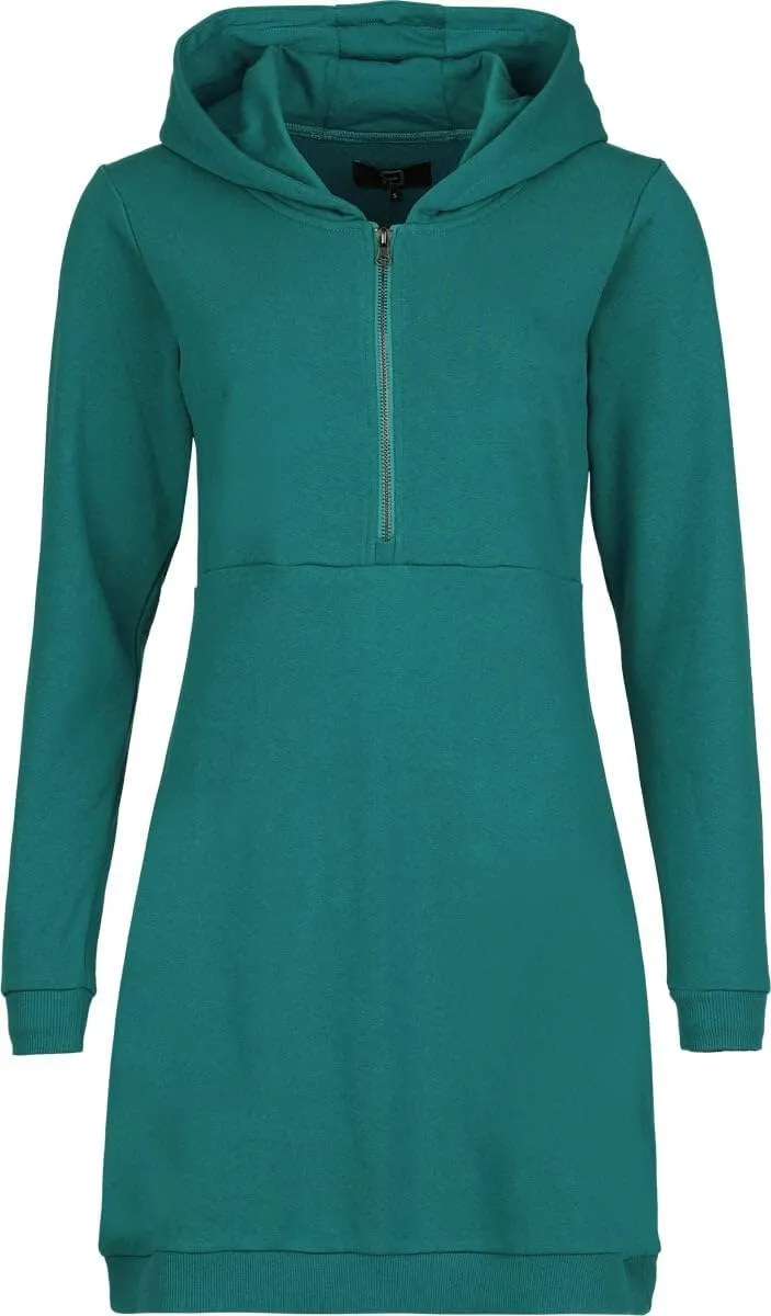 red-by-emp-kleid-damen-hoodiekleid-t-rkis-gr-l-kapuze image 1