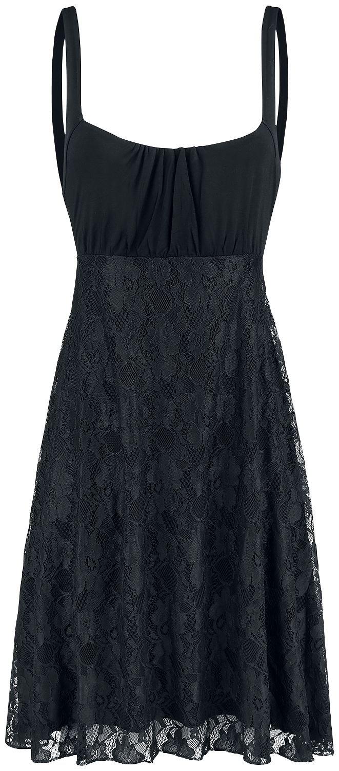 black-premium-by-emp-schwarzes-kleid-mit-spitzenrock-damen-m image 6