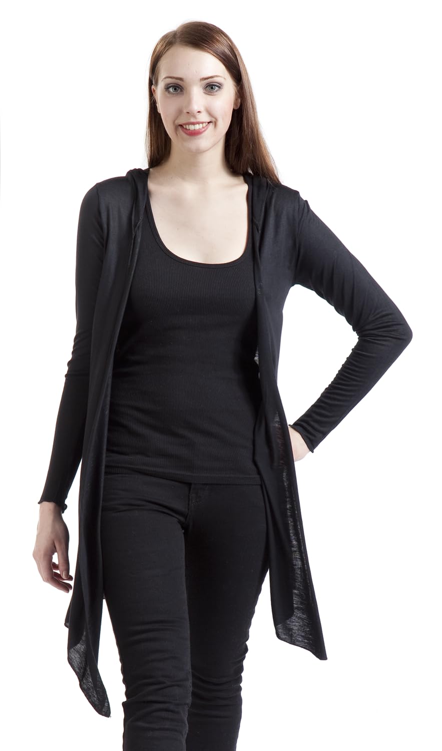 black-premium-by-emp-overlay-hood-cardigan-schwarz-m-lang image 3