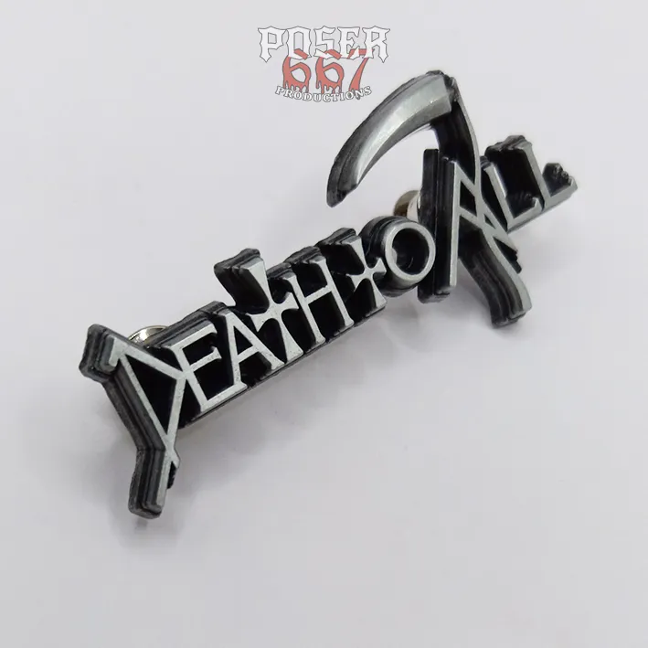 death-to-all-logo-3d-pin-antik-silber-60-mm image 1