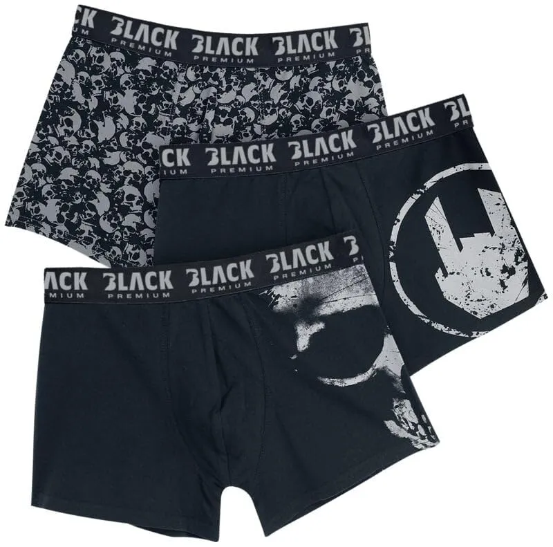 black-premium-by-emp-herren-boxershorts-schwarz-grau-s-3er-pack image 1