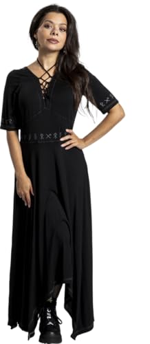 black-premium-by-emp-kleid-mit-schn-rung-lang-schwarz-damen image 8
