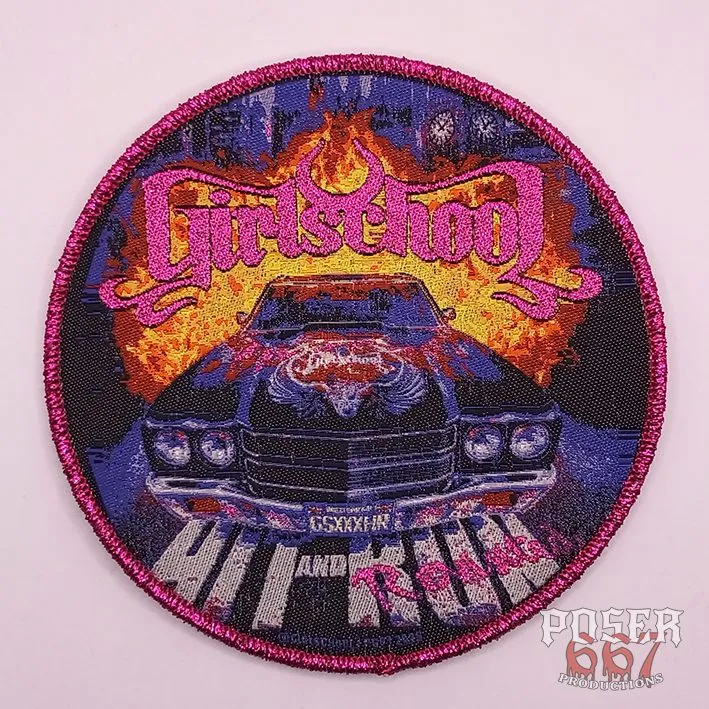 poser667-girlschool-hit-and-run-revisited-patch-9-5cm image 1