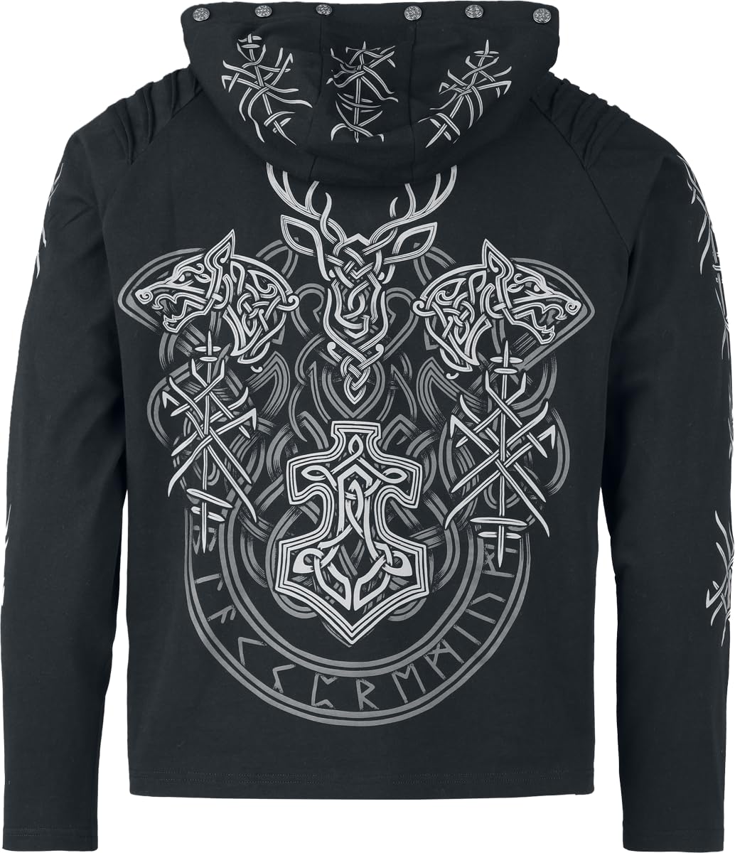 black-premium-by-emp-herren-langarmshirt-schwarz-kapuze-xl image 2
