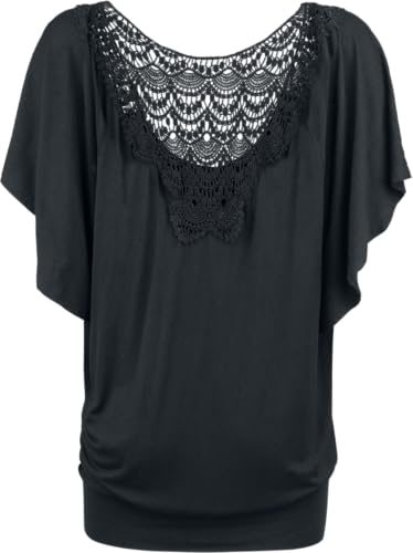 black-premium-by-emp-t-shirt-spitze-damen-schwarz-locker image 7