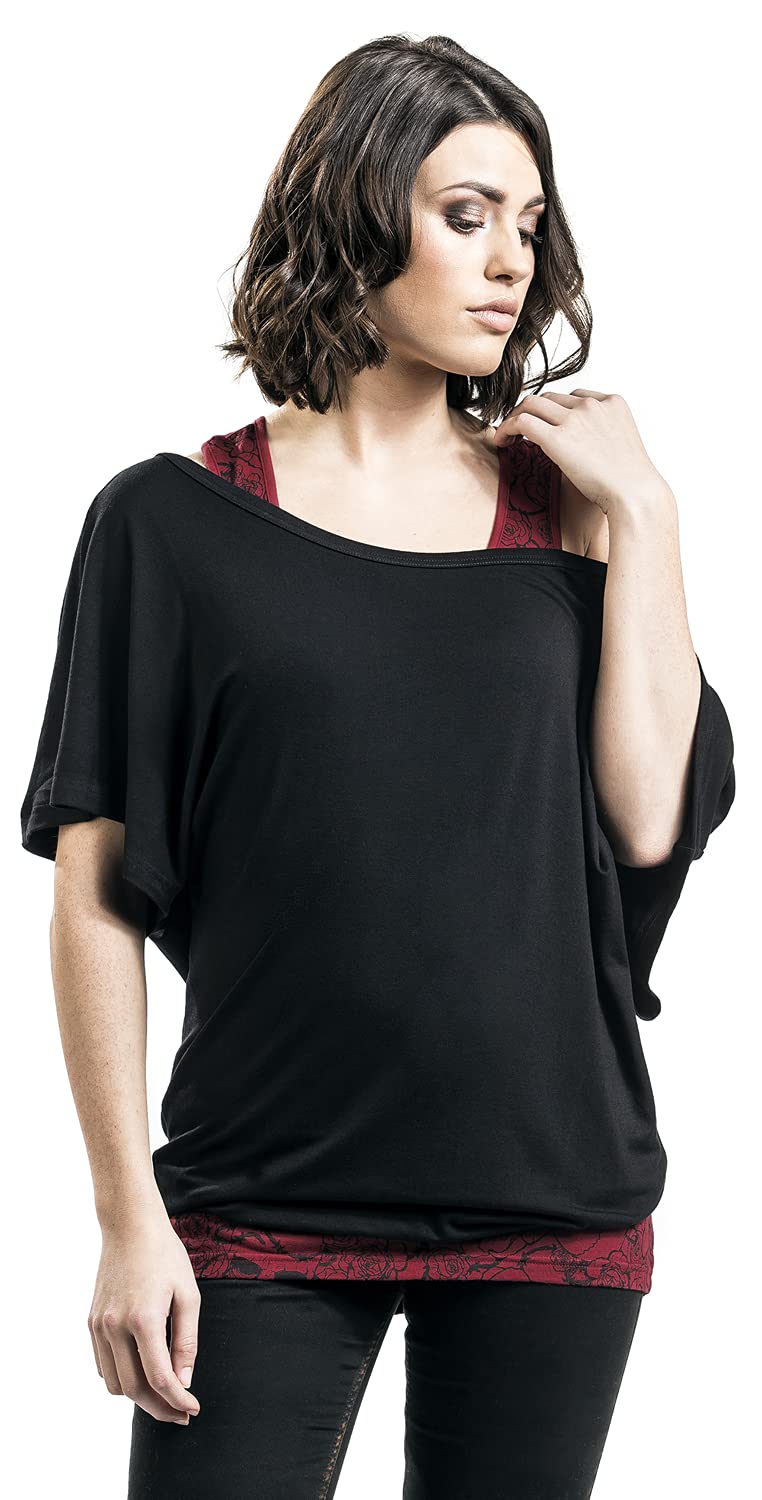 black-premium-by-emp-t-shirt-double-layer-schwarz-rot-xxl image 2