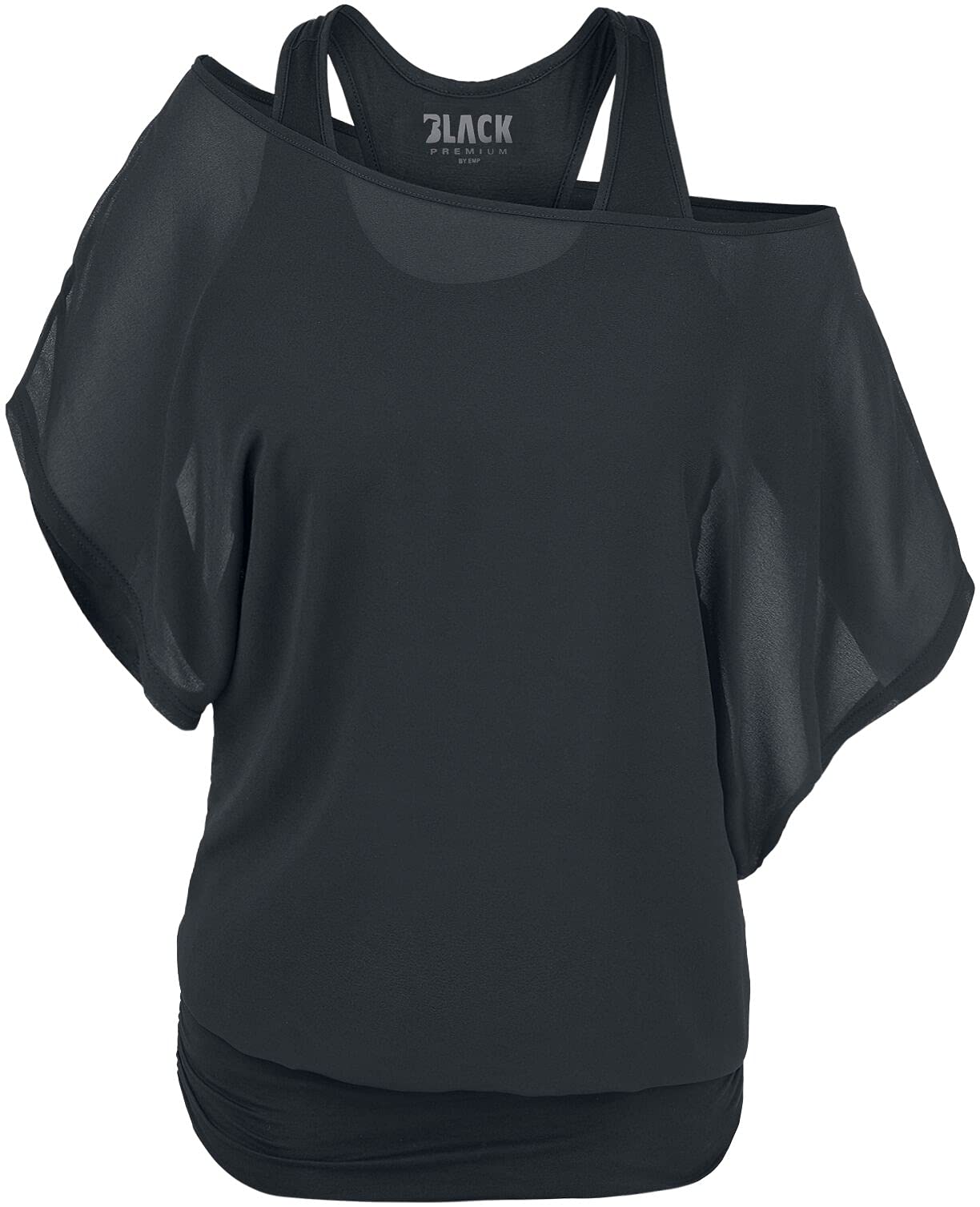 black-premium-by-emp-t-shirt-fledermaus-rmel-damen-schwarz image 1