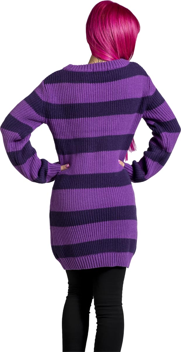 red-by-emp-damen-lila-strickpullover-gestreift-rundhals-l image 5