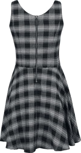 black-premium-karo-kleid-kurz-schwarz-gr-s-damen image 8
