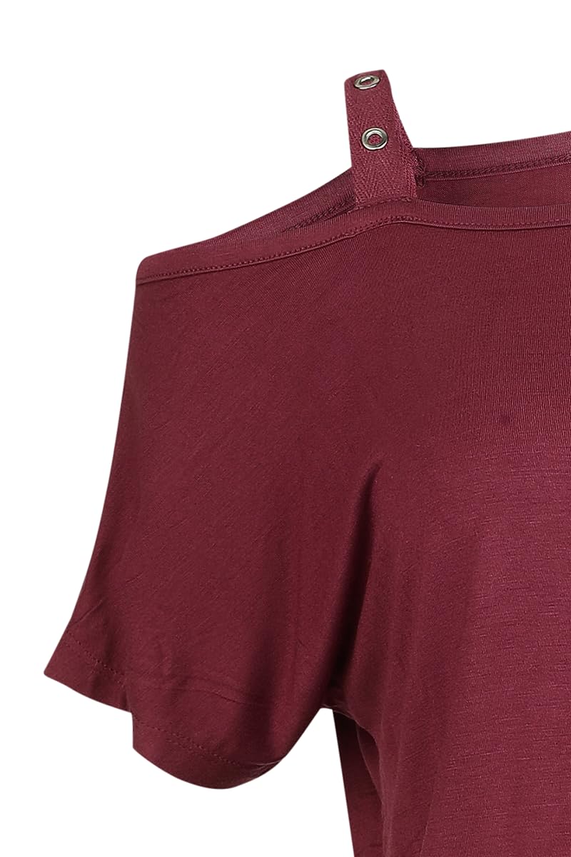 black-premium-damen-t-shirt-rot-weiter-ausschnitt image 4