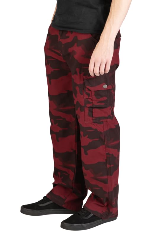 red-by-emp-cargohose-herren-straight-fit-rot-mit-seitentaschen-gr-l image 8