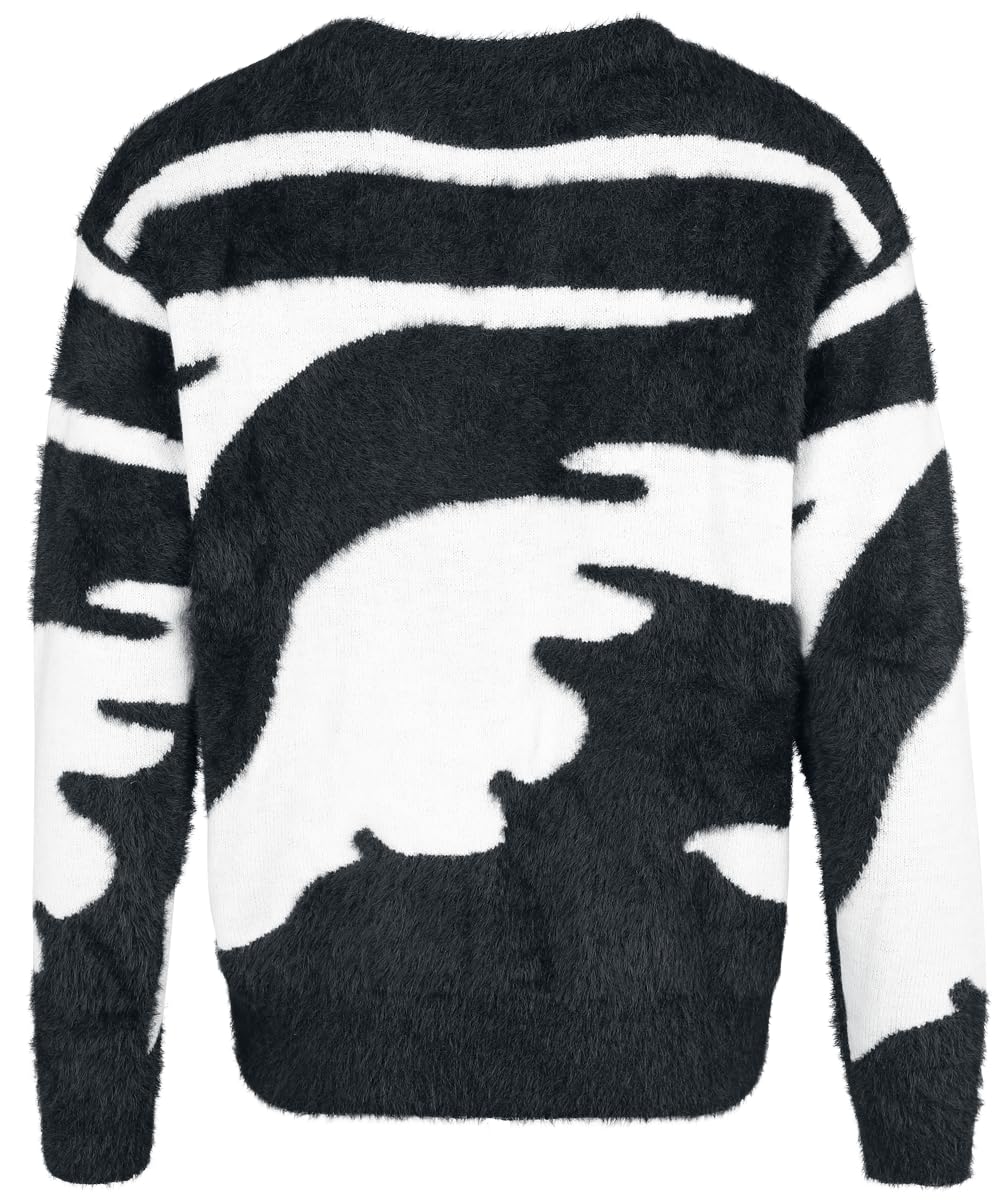 red-by-emp-strickpullover-damen-schwarz-wei-gr-l-streifen image 3