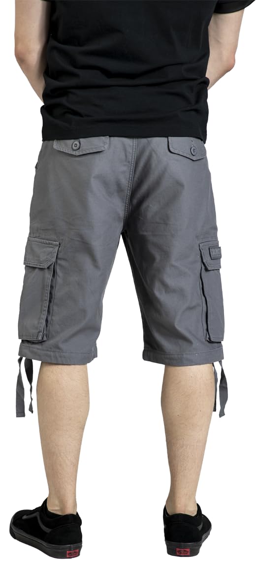 black-premium-army-vintage-shorts-hose-grau-herren image 8