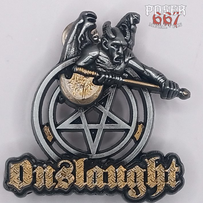 onslaught-the-force-from-hell-3d-pin-anstecker-metall-5-cm image 1