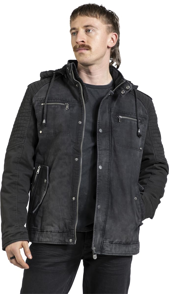 black-premium-by-emp-herren-winterjacke-schwarz-grau-l-kinnschutz image 6