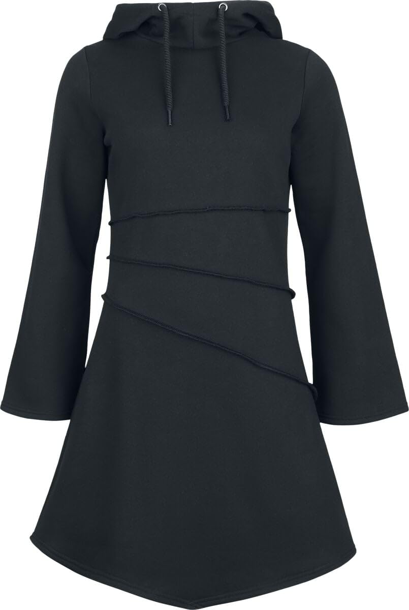 black-premium-by-emp-kurzes-kleid-mit-kapuze-schwarz-gr-m image 1