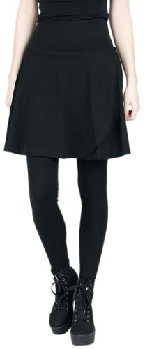 red-by-emp-schwarze-basic-leggings-mit-rock-damen-schwarz image 8