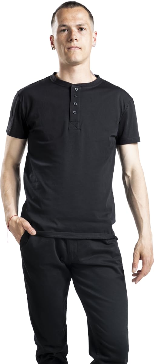 red-by-emp-t-shirts-herren-basic-shirt-knopfleiste-grau image 2