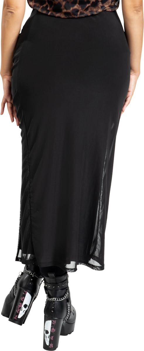 red-by-emp-damen-rock-schwarz-mit-schlitz-basic image 5