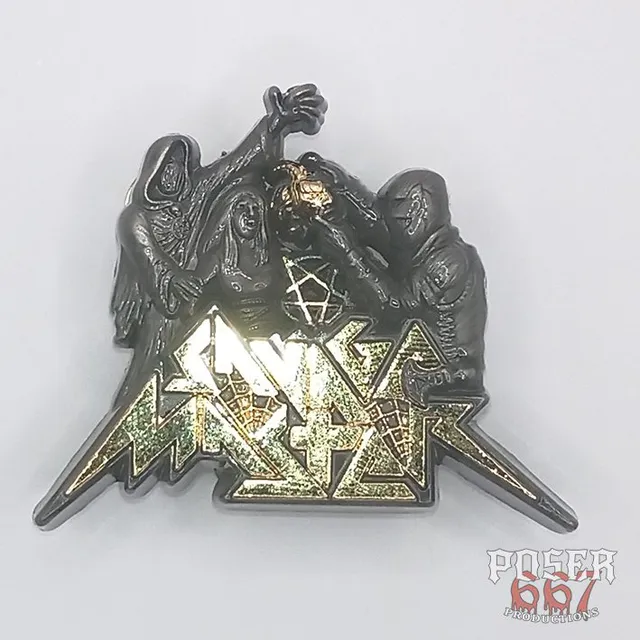 savage-master-mask-of-the-devil-3d-pin-metall-5-cm image 1