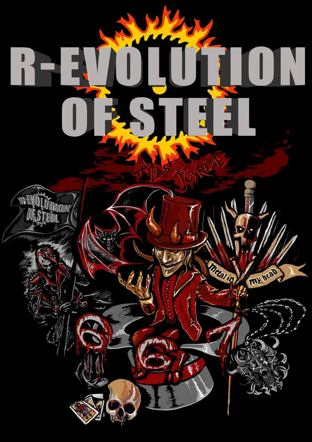 r-evolution-of-steel-shirt-feb-2024-schwarz-siebdruck image 1