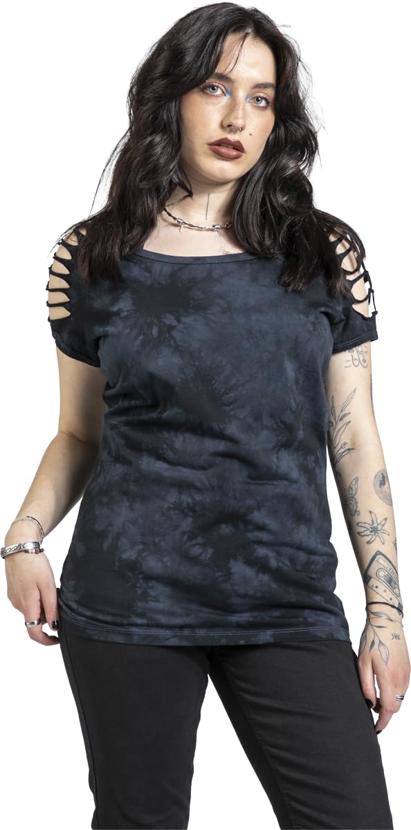 red-by-emp-t-shirt-blau-batik-cut-outs-gr-e-l image 2