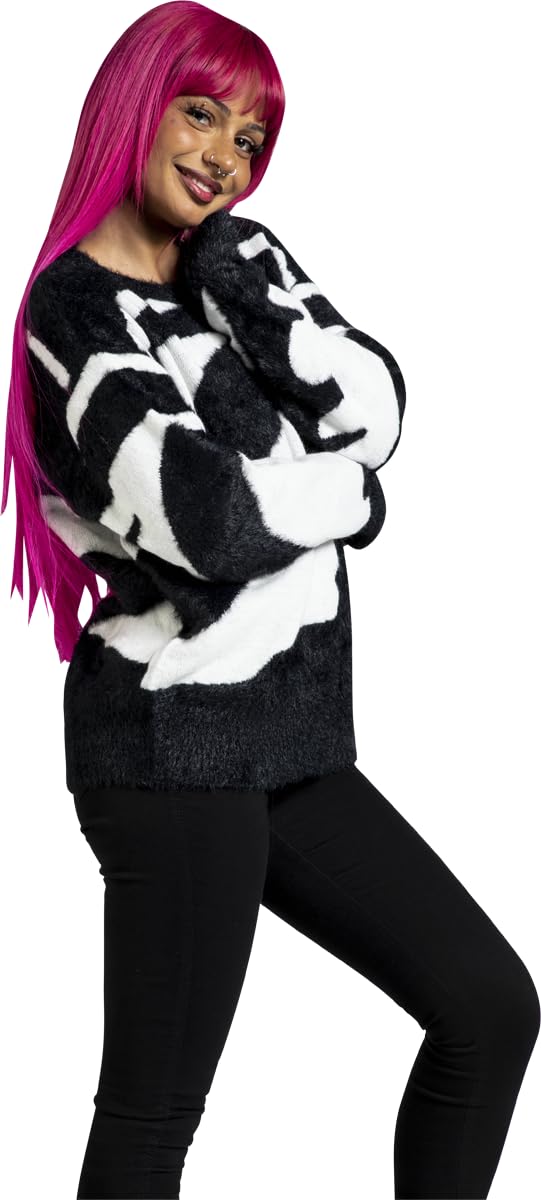 red-by-emp-strickpullover-damen-schwarz-wei-gr-l-streifen image 6