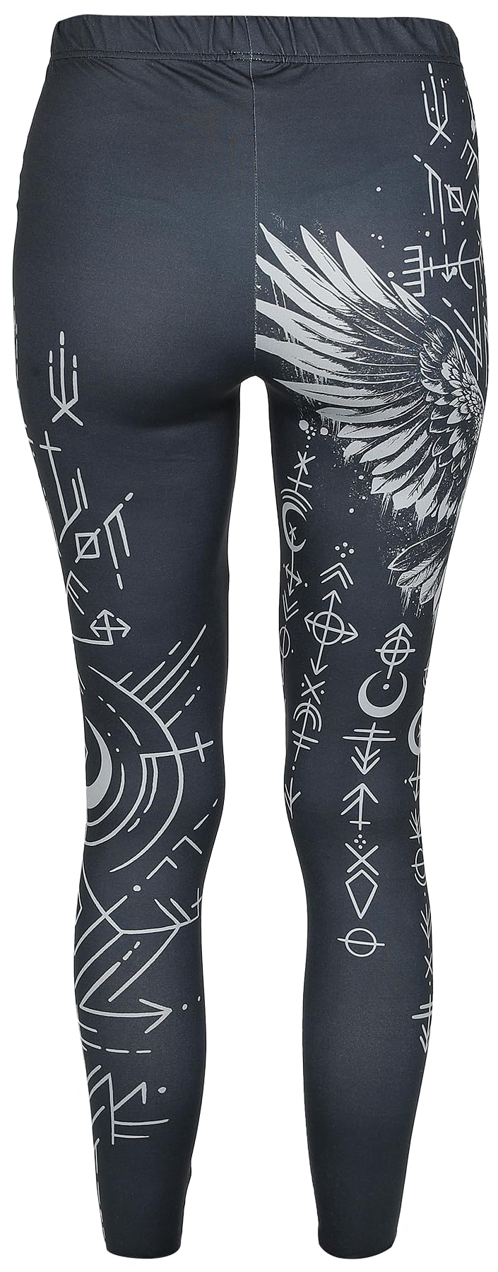 black-premium-damen-leggings-schwarz-vogelprint-gr-e-s image 3