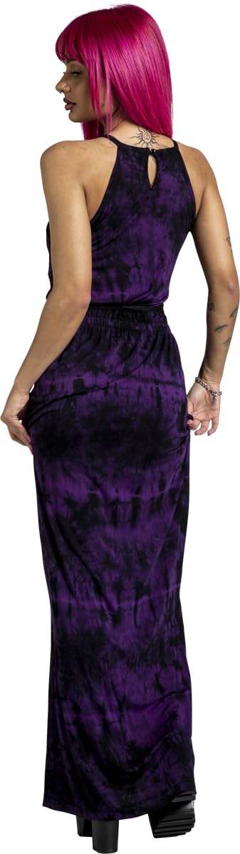 red-by-emp-kleider-damen-maxikleid-schwarz-lila-batik image 5