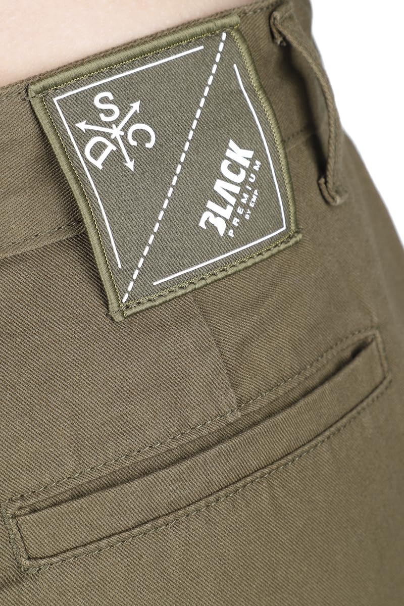 black-premium-by-emp-damen-shorts-olivgr-n-g-rtelschlaufen-gr-m image 5