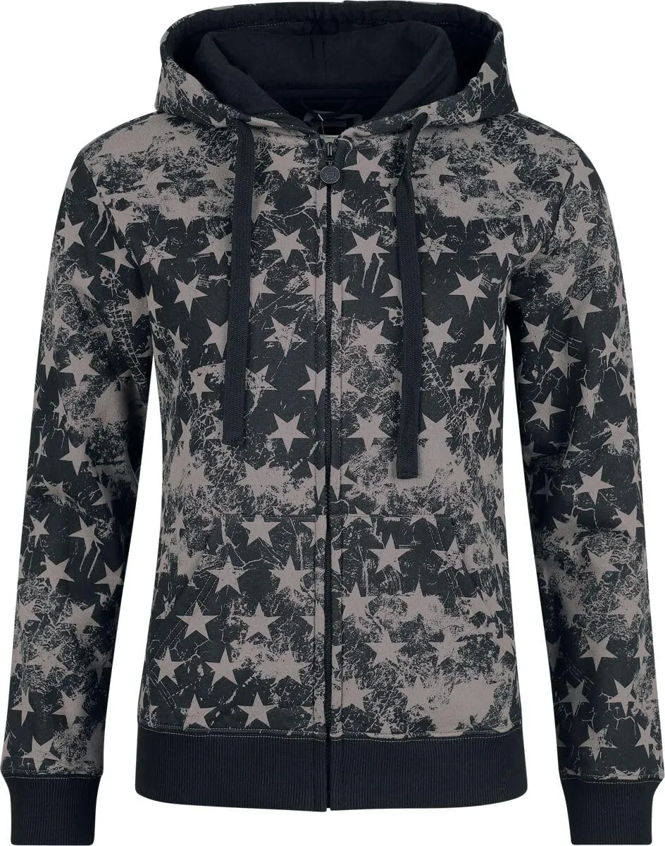red-by-emp-kapuzenjacke-sternen-allover-print-schwarz image 1