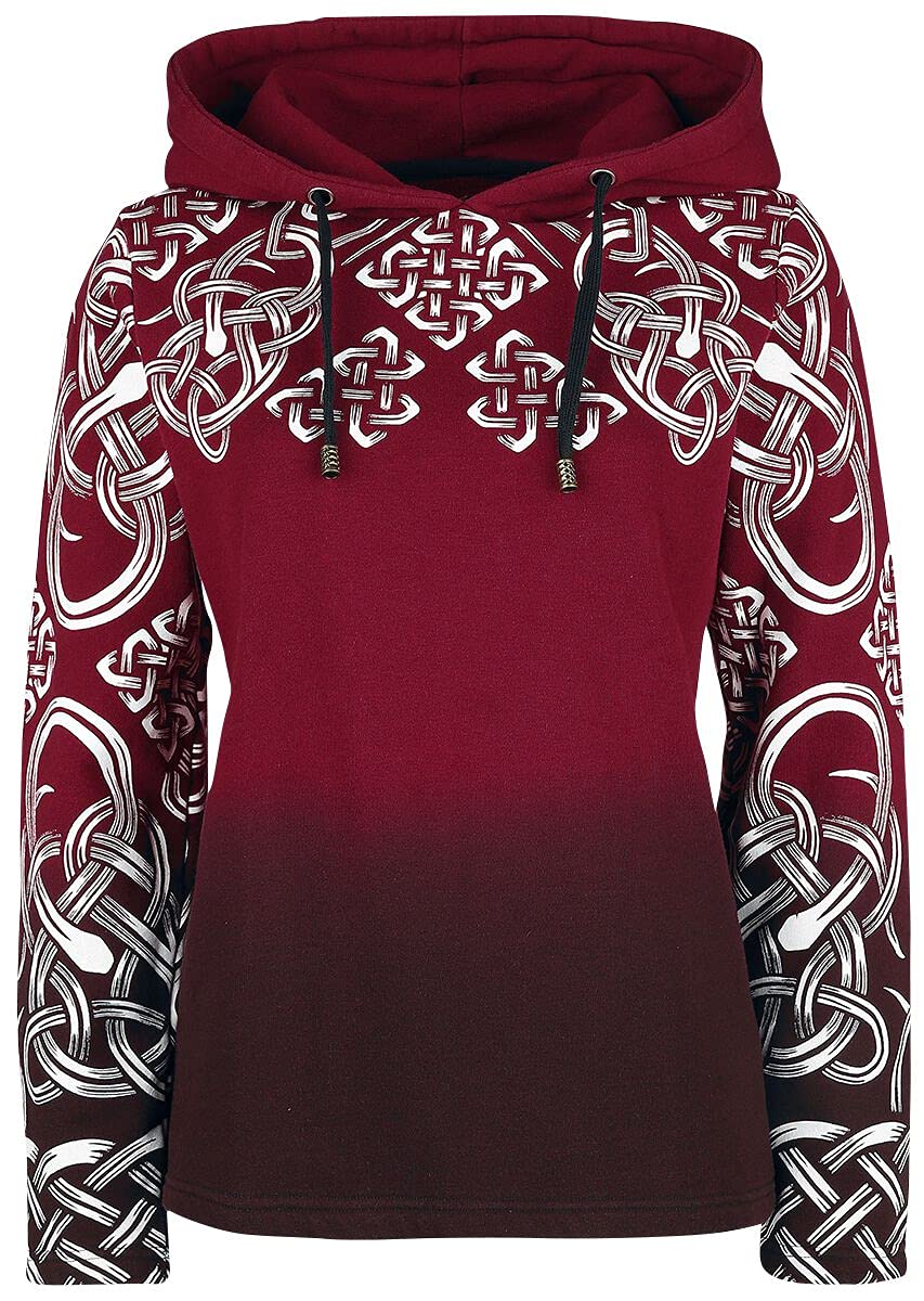 black-premium-kapuzenpullover-damen-rot-keltisch-m image 1