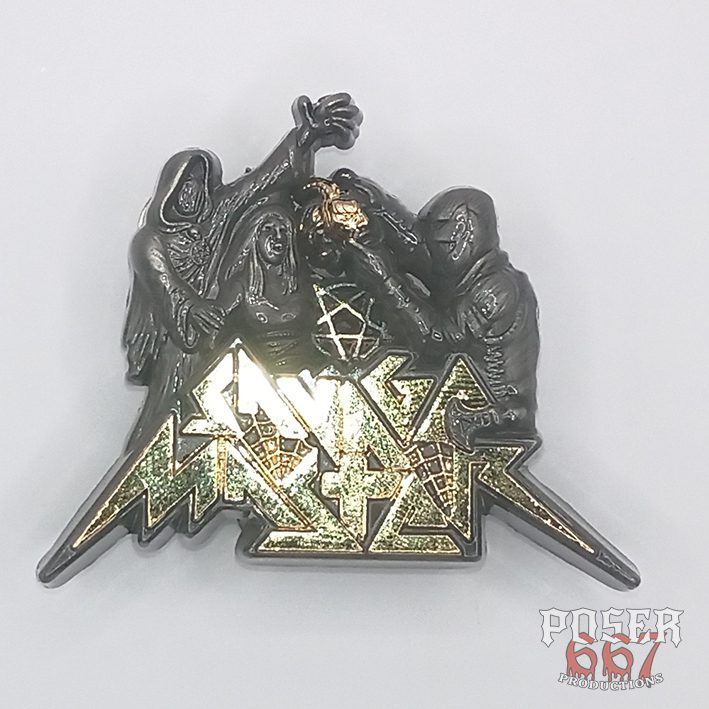 savage-master-mask-of-the-devil-3d-pin-metall-5-cm image 1