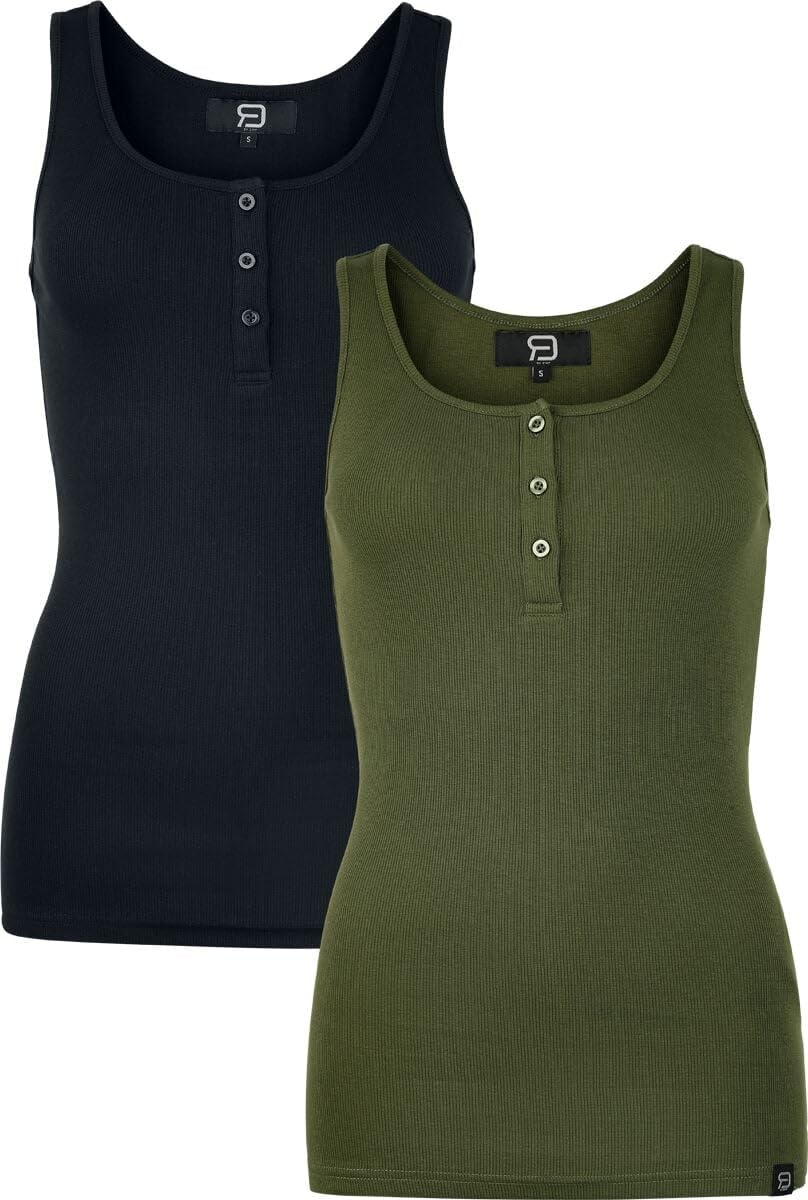 red-by-emp-t-shirts-damen-basic-top-knopfleiste-gr-n image 1