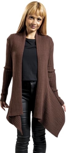 black-premium-by-emp-cardigan-damen-braun-asymmetrisch image 7