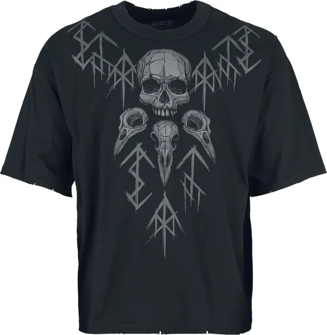 black-premium-beaks-claws-skulls-t-shirt-schwarz-l-oversize image 1