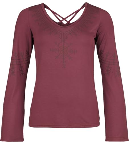black-premium-by-emp-longsleeve-pagan-roots-dunkelrot-damen-l image 6