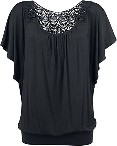 black-premium-by-emp-t-shirt-spitze-damen-schwarz-locker image 5