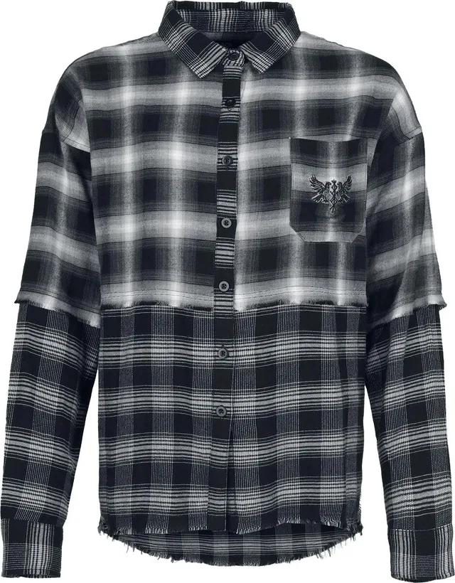 black-premium-by-emp-pagan-roots-flanellhemd-damen-schwarz-gr-m image 1