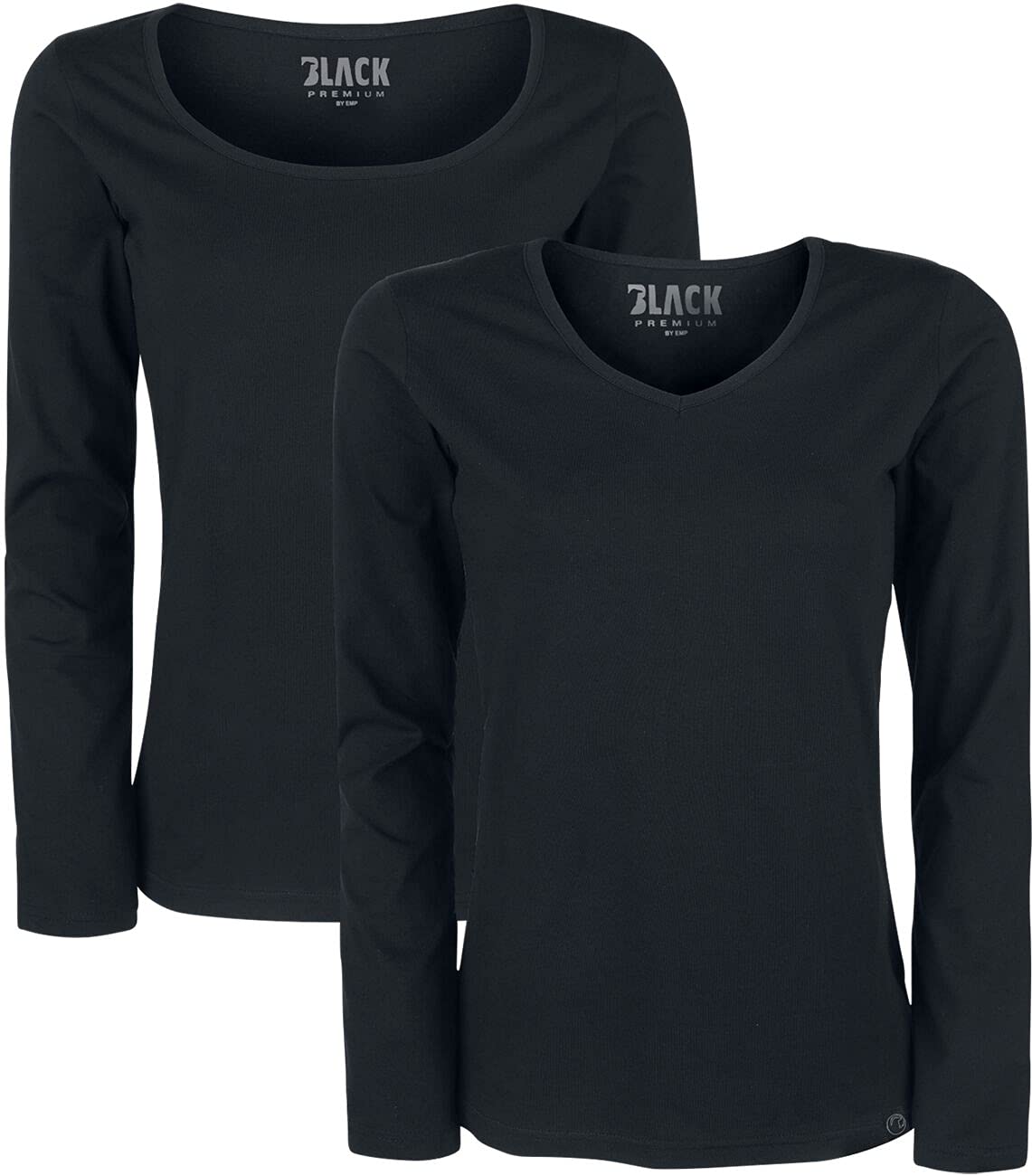 black-premium-by-emp-basic-langarmshirts-damen-schwarz-xl image 1